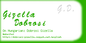 gizella dobrosi business card